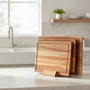 Tabla grande de madera de acacia para queso y charcutería con asa |   Tabla de Servir, Cortar y Picar Ecológica de Primera Calidad - Product Image 1