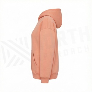เสื้อฮู้ดดี้โอเวอร์ไซส์แบบแห้งเร็วสำหรับผู้หญิง สไตล์พูลโอเวอร์ ไหล่ตก พิมพ์โลโก้ได้ตามต้องการ เนื้อผ้าระบายอากาศได้ดี - Product Image 3