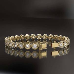 สร้อยข้อมือเทนนิสทรงกลมประดับมอสซาไนต์เงินแท้ 925 สีขาว เครื่องประดับคุณภาพสูงสำหรับผู้หญิง สร้อยข้อมือหรูหรา แฟชั่น ของขวัญ - Product Image 5