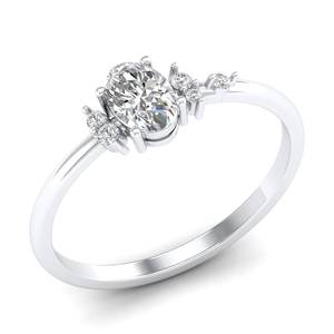 Bagues de fiançailles solitaires REYES minimalistes en argent sterling 925 avec moissanite ovale de 0,56 carat pour femmes, bijoux fins de mariage - Product Image 2