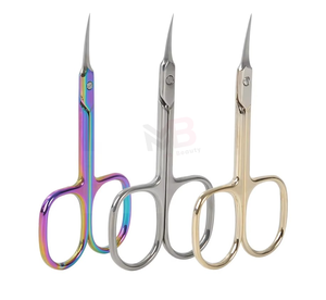 Tijeras de Acero Inoxidable Curvas para Manicura, Estilo Único, para el Cuidado de las Uñas, Cortacutículas, Eliminación de Piel Muerta, Herramienta de Belleza - Product Image 1