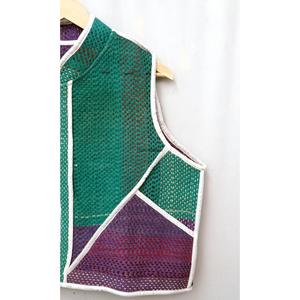 Veste matelassée Kantha vintage faite à la main 100% coton pur respirant imprimé pour femme, style bohème floral, coupe classique, hiver - Product Image 5