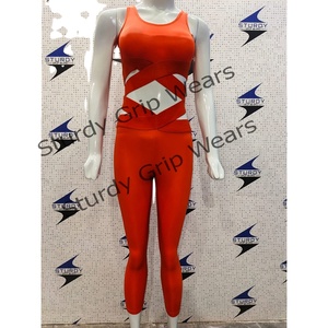 Leggings Deportivos de Cintura Alta para Mujer, Conjunto de 2 Piezas, Logotipo Personalizado, Transpirables, Ecológicos, Resistentes al Viento, Antibacterianos, para Gimnasio y Fitness - Product Image 1