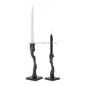 Portavelas Minimalista Moderno de Acero para Decoración de Interiores Elegantes, Portavelas de Metal Color Carbón para Navidad - Product Image 3