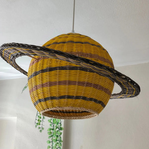 Lámpara colgante con forma de planeta estelar, decoración para habitación de bebé, pantalla de ratán para iluminación nocturna, lámparas y candelabros - Product Image 2