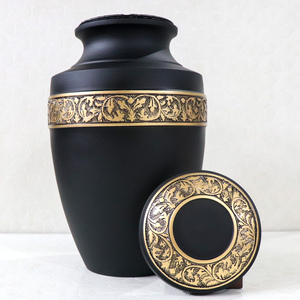 Black Engraved High Quality Aluminium Adult Cremation urn funeral supplies <b>memorial</b> Aluminium Metal Engraved Adult Cremation urn - Product Image 4