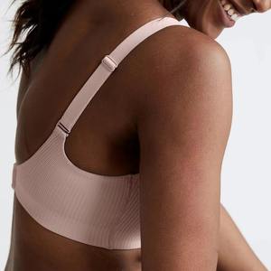 Sujetador sin costuras con copa completa para mujer, ajuste cómodo, espalda cruzada, rosa, tejido de punto, elastano, nailon, lavable a máquina - Product Image 3