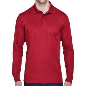Polo à manches longues avec design uni et décontracté pour hommes, respirant, logo personnalisé, qualité supérieure, vente en gros, OEM, pas cher à l'exportation - Product Image 5