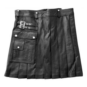 GENUINE <b>LEATHER</b> MEN FULL <b>LEATHER</b> Pleated Gladiator Kilt 2026 - Product Image 1
