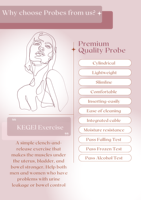 Sonda Vaginal Médica Everyway-Medical PR-18A Clase II para Fortalecimiento de Músculos del Suelo Pélvico, con Brida Externa de Acero Inoxidable ABS