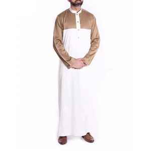 Túnica Jubba Thobe Khamis de Alta Calidad para Hombre, Diseño Moderno de Invierno, Talla Grande, Transpirable, 100% Poliéster, Ropa Casual Islámica con Cuentas - Product Image 1