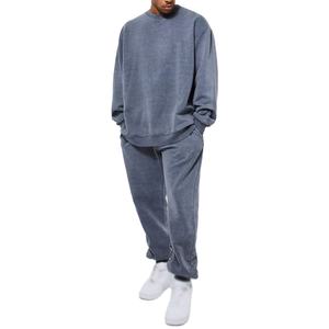 Personnalisé Vintage Double Couche Lavage À L'Acide À Capuche Pantalons De Survêtement Streetwear Survêtements pour grande taille XL Boxy Soleil Hiver 2026 HI - Product Image 1