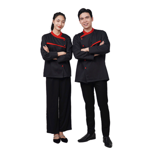 Vestes de chef unisexes en polyester de haute qualité avec impression sérigraphique, uniformes de restaurant durables, vêtements de travail de cuisine - Product Image 4