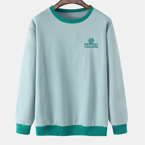 เสื้อสเวตเชิ้ตผ้าฝ้ายผสมคุณภาพสูงสำหรับผู้ชาย สกรีนโลโก้ได้ ขายส่ง สไตล์พรีเมียมสำหรับผู้ใหญ่ มีสินค้าพร้อมส่ง - Product Image 1