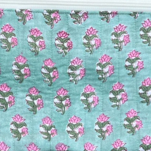 Handmade Jaipur Block Print Quilted Cotton <b>Laptop</b> <b>Sleeve</b> Zippered Closure Multi-Pocket Soft Eco-Friendly Machine Washable - Product Image 2