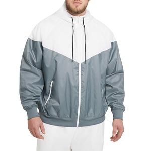 Veste coupe-vent en polyester imperméable de haute qualité pour l'extérieur, veste coupe-vent à logo personnalisé tendance 2025 - Product Image 1
