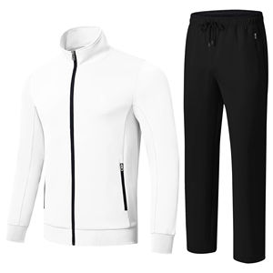 Ensemble de survêtement streetwear hiver uni à capuche avec cordon de serrage, veste et pantalon de jogging, pour entraînement sportif, course et gym - Prix de gros - Product Image 5