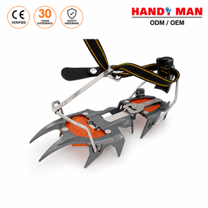 12 Points Strap on Ice Climbing Ice Traction Snow Shoe Crampons Tête en acier zingué certifié CE - Product Image 1