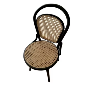 เก้าอี้ร้านอาหารเฟอร์นิเจอร์ทำจากไม้สักและหวายผสมผสานการตกแต่งที่ราบรื่นและประณีตการออกแบบที่เรียบง่าย - Product Image 1