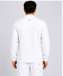 Blouse médicale grande taille pour homme, fermeture éclair intégrale, manches longues, uniforme d'hôpital, coupe confortable, tenue de travail pour médecins et infirmiers, logo personnalisé - Product Image 2