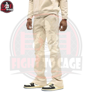 2026 Custom Logo Men's Lightweight Fleece Flare Sweatpants for Color <b>Stacked</b> <b>Joggers</b> Casual Breathable Streetwear Baggy - Product Image 2