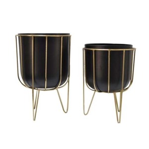 Soporte decorativo de metal para macetas, para interior y exterior, estilo vintage, de fabricante indio. - Product Image 3
