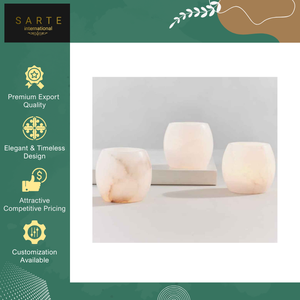 Indian Exporter Selling Best Quality Handmade Home Decoration Natural Alabaster <b>Tea</b> <b>Light</b> Candle Holder for Christmas & Easter - Product Image 2