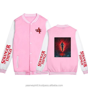 Veste de baseball sportive personnalisée - Coupe classique ample avec col montant et boutons, coupe-vent pour le printemps et l'automne - Product Image 3