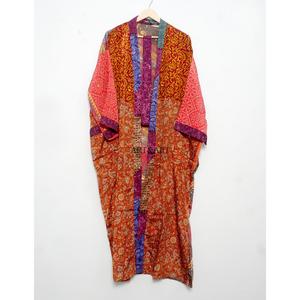 <b>Beach</b> Wear 100% Silk Kimono for Women's Multi Color Smooth Soft Breathable Full Length Wrap <b>Tunic</b> Patchwork - Product Image 6