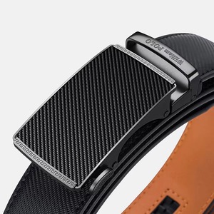 Cinturón de Cuero para Hombre con Hebilla de Aleación, 3.4cm de Ancho, 110-130cm de Largo, Diseño Moderno Resistente al Desgaste para Pantalones de Negocios - Product Image 4