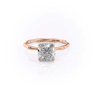 Anillo Moderno para Mujer con Halo Oculto, Diamante Moissanite, Plata 925, Diseño Único - Product Image 1