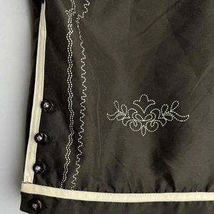 กางเกงหนังผู้ชายทรง Trachten Lederhosen ปักลายเรียบง่าย เอวกลาง ความยาวระดับเข่า สไตล์ High Street Wear - Product Image 2