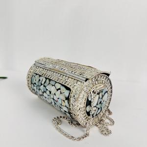 กระเป๋าถือคลัทช์หนังลายโมเสกสีสันสดใสกระเป๋าโลหะดีไซน์ใหม่กระเป๋าคลัทช์สำหรับสุภาพสตรีโดย fwe - Product Image 2