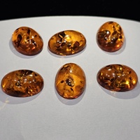 Cabochon de la Baltique pressé au miel naturel de haute qualité forme ovale ambre poli pierre précieuse en vrac pour la fabrication de bijoux pour bagues