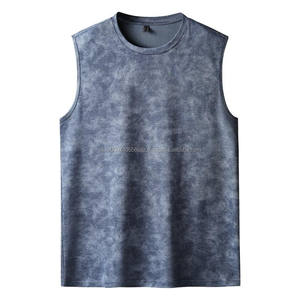 Acid Washed Sleeveless <b>Tank</b> <b>Top</b> <b>for</b> <b>Men's</b> Gym Wear Acid Wash Plus Size Customized Logo & Printing <b>Tank</b> <b>Tops</b> - Product Image 1