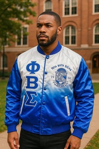 แจ็คเก็ตบอมเบอร์สมาคม phi Beta Sigma กำหนดตัวอักษรกรีกจางลง - Product Image 3