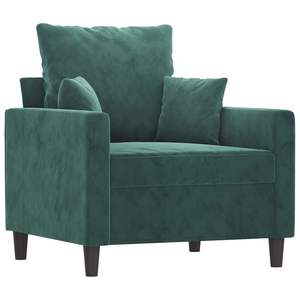 Sillón Individual de Terciopelo Verde Oscuro 100% Poliéster con Metal y Espuma para Sala de Estar - Product Image 2