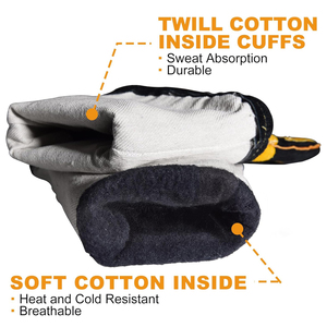 Premium Customized Material Leather Welding <b>Gloves</b> Industrial Safety Heat Resistant for Metalwork Durable Anti-Slip Safety <b>Glove</b> - Product Image 4