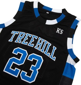 Camiseta de baloncesto para hombre, sin mangas, de malla, negra, azul, blanca, con estampado del número del equipo, ropa deportiva transpirable, ajuste regular para adultos - Product Image 3