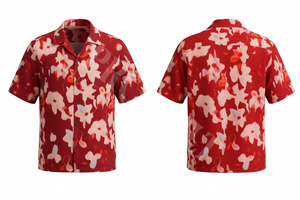 Camisa de Vestir de Franela de Manga Larga para Hombre con Diseño Floral Personalizado, Camisa Casual de Verano con Botones, Transpirable, Ecológica y de Secado Rápido - Product Image 3