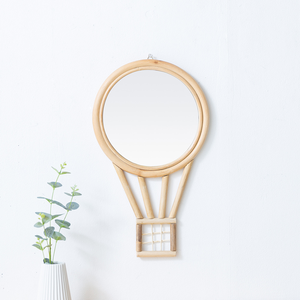 Handcrafted Eco-friendly Rattan Wall <b>Mirror</b> Hot Air Balloon Shaped <b>Mirrors</b> Decor Wall Wholesale Price from Vietnam - Product Image 2