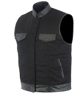 Chaleco de Mezclilla de Algodón con Botones para Motociclistas, de Alta Calidad, para Invierno, para Hombre, Venta al Por Mayor - Product Image 2