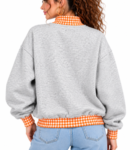 Sweat-shirt oversize à col montant pour femme, avec logo personnalisé brodé ou appliqué, en molleton 100% coton, vente en gros - Product Image 5