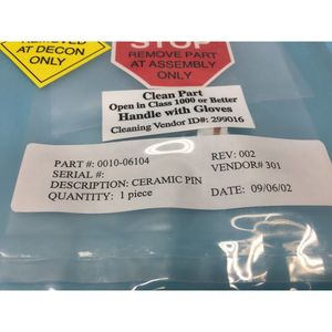 AMAT 0010-06104 ASSY CERAMIC PIN W/ORING 200/300MM - อุปกรณ์และชิ้นส่วนเซมิคอนดักเตอร์ระดับโลกที่เชื่อถือได้ - Product Image 1
