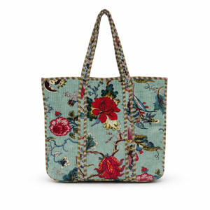 Sac à main matelassé en velours vert pour femme, réversible, style bohème vintage, doublure en toile, fermeture éclair, léger, printemps-été - Product Image 2