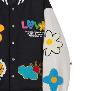 Varsity <b>Jacket</b> <b>Mens</b> Orange <b>White</b> Sleeve Embroidered Letter V Front Button Closure Preppy Style Baseball Softball Varsity <b>Jackets</b> - Product Image 4