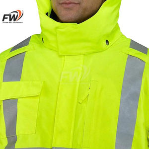 Chaquetas de Seguridad de Alta Visibilidad con Capucha para Invierno, Hechas en Fábrica, con Logotipo Frontal, Impermeables y Transpirables, para la Construcción - Product Image 3