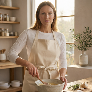 ผ้ากันเปื้อนทำอาหาร ผ้าแคนวาสกันน้ำ พิมพ์โลโก้ได้ ปรับขนาดได้ มีกระเป๋า ทนทาน เหมาะสำหรับงานครัว - Product Image 1