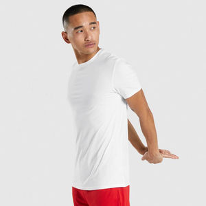 Service ODM, t-shirts personnalisés de haute qualité, 100% coton épais, logo brodé, col rond, t-shirts personnalisés, tissu tricoté uni - Product Image 3