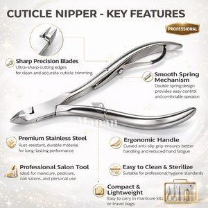 Coupe-cuticules professionnel de haute qualité en acier inoxydable durable, OEM, pour manucure et pédicure, soin des ongles de précision - Product Image 2
